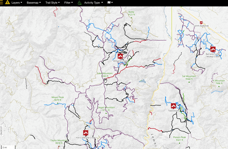 How to View Trail Difficulty on the Basemap – Trailforks